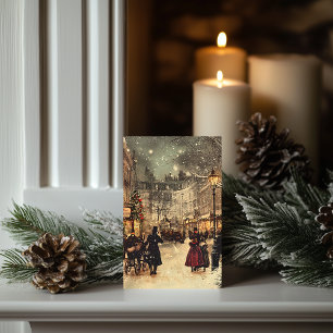 Victorian London Winter Wonderland Card