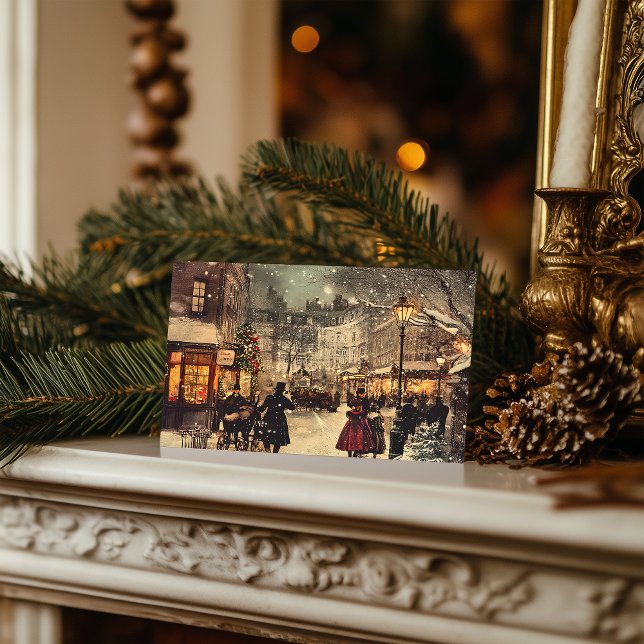 Victorian London Winter Wonderland Holiday Postcard (Creator Uploaded)