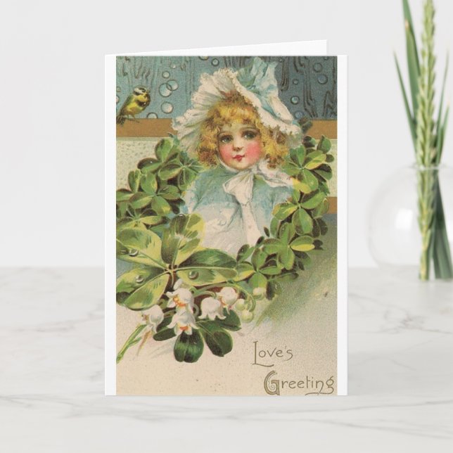 Victorian Love's Greeting Valentine's Day Card (Front)