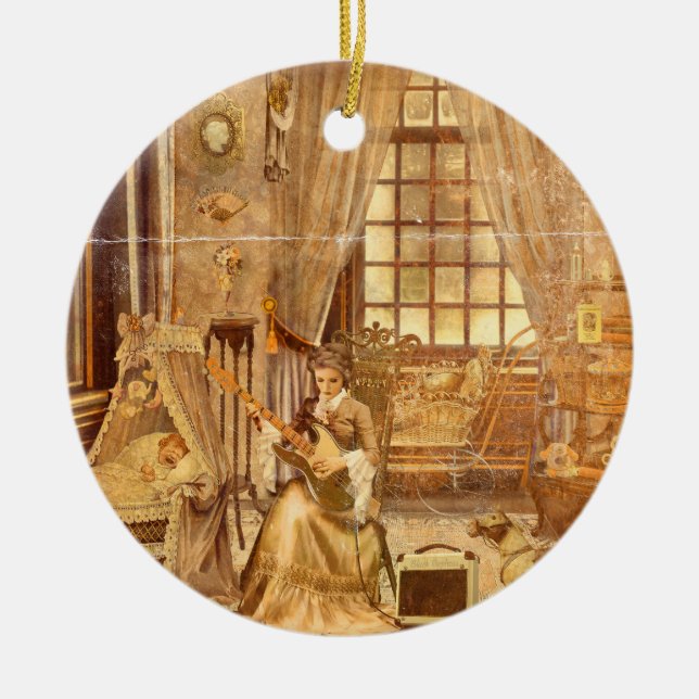Victorian Lullaby Ceramic Tree Decoration (Front)