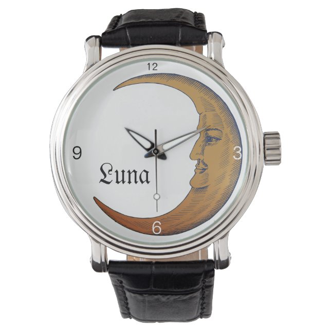 Victorian Luna Moon Wrist Watch (Front)