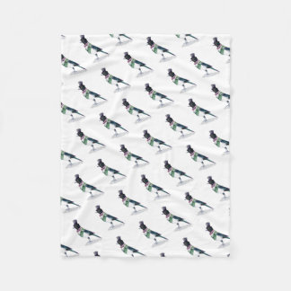 Victorian Magpie Bird Fleece Blanket