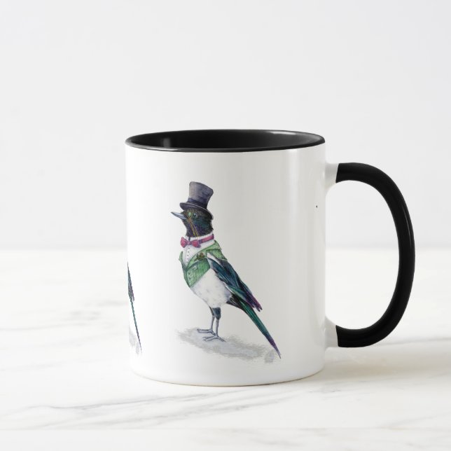 Victorian Magpie Bird Mug (Right)