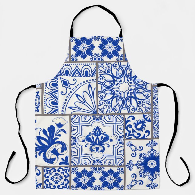 Victorian Majolica: Patchwork Tile Pattern. Apron (Front)