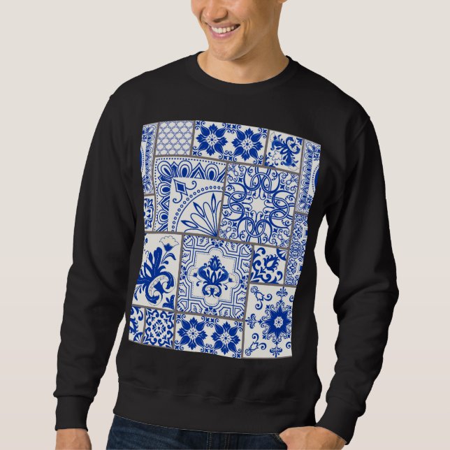Victorian Majolica: Patchwork Tile Pattern. Sweatshirt (Front)