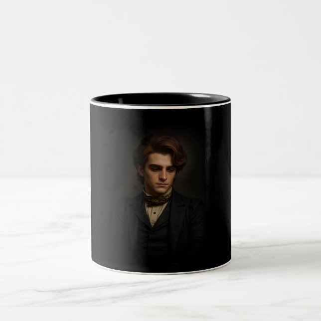 Victorian Man Two-Tone Coffee Mug (Center)