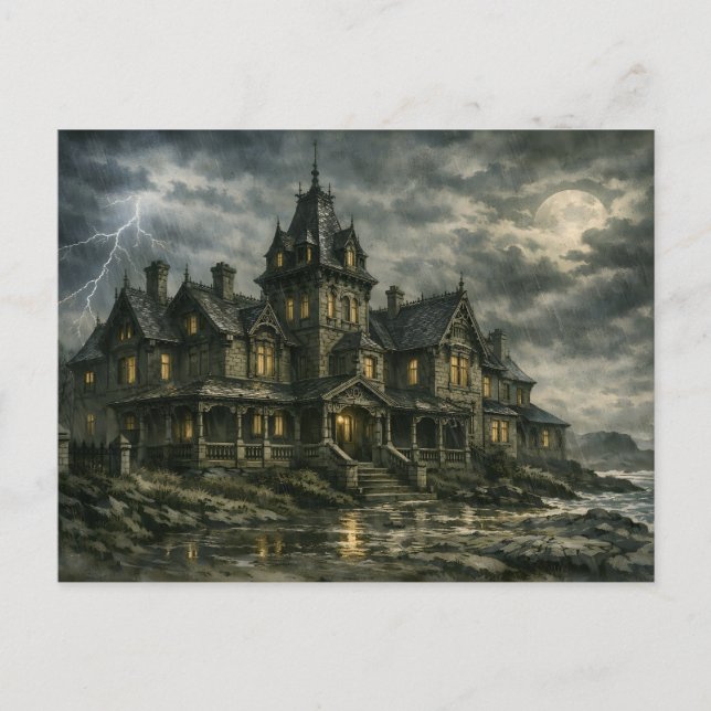 Victorian Mansion by BurnsInHell Postcard (Front)