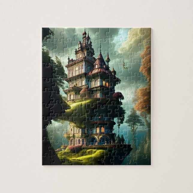 Victorian Mansion in the Clouds Jigsaw Puzzle (Vertical)