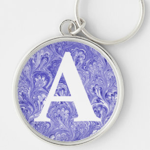 Victorian Marbled Paper Personalised Initial Key Ring