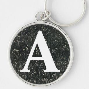 Victorian Marbled Paper Personalised Initial Key Ring