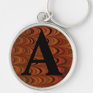 Victorian Marbled Paper Personalised Initial Key Ring