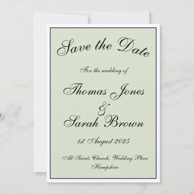Victorian Meadow Save The Date (Front)