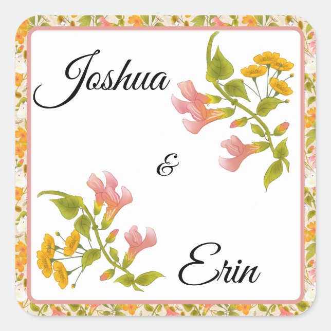 Victorian Meadow - Wedding gift tag (Front)