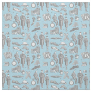 victorian men's style antique menswear toile blue fabric