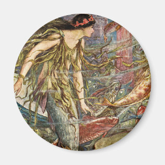 Victorian Mermaid Art by H J Ford Magnet