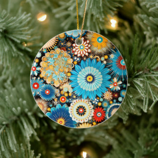 Victorian Millefiori Elegance Ceramic Tree Decoration