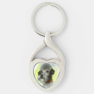 VICTORIAN MINIATURE DOG PORTRAITS Airedale Terrier Key Ring