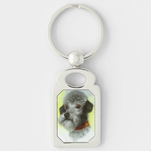 VICTORIAN MINIATURE DOG PORTRAITS Airedale Terrier Key Ring (Front)