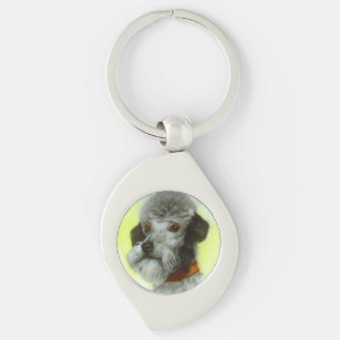 VICTORIAN MINIATURE DOG PORTRAITS Airedale Terrier Key Ring