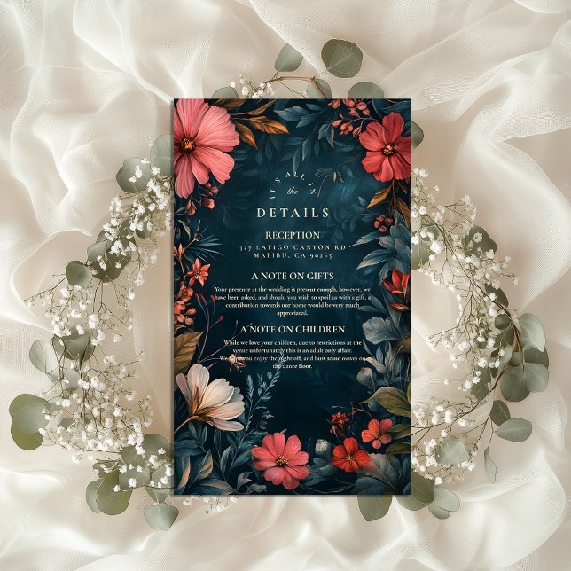Victorian Moody Floral Wedding Enclosure Card (Creator Uploaded)