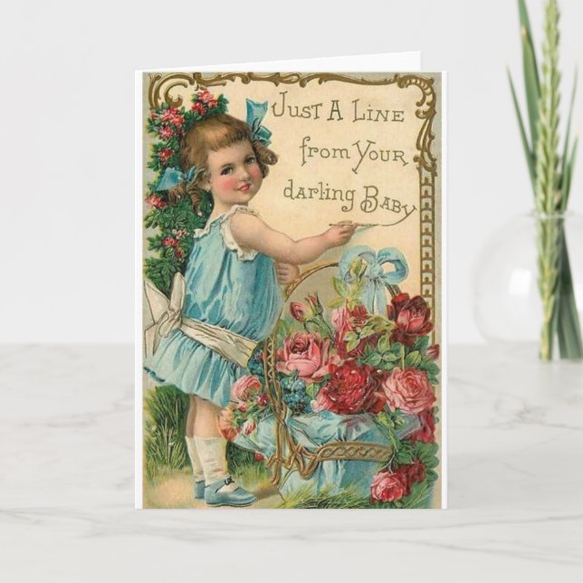 Victorian Mother's Day Greeting Card From Baby (Front)