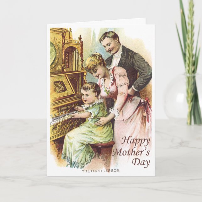 Victorian Mothers Day Greetings Card (Front)