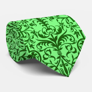 Victorian motif in green tie