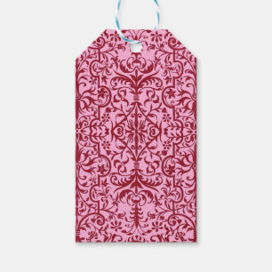 Victorian motif in pink gift tags