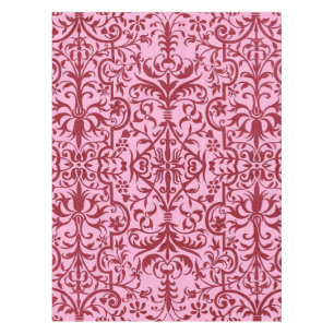 Victorian motif in pink tablecloth