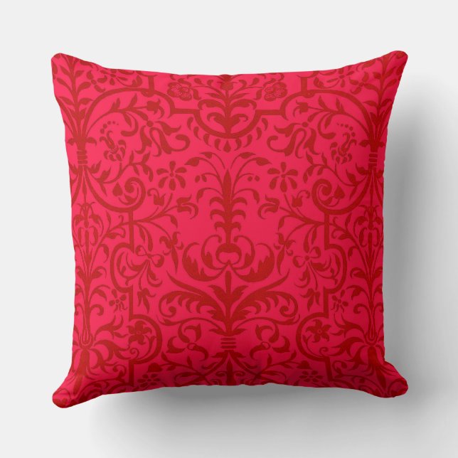 Victorian motif in red cushion (Back)