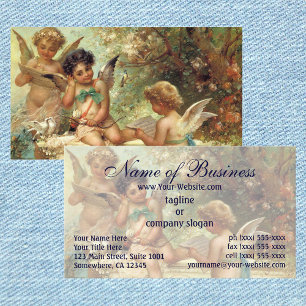Victorian Music Angels by Hans Zatzka Business Card