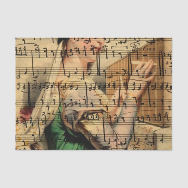 Victorian Music Sheet Wallpaper (Front)