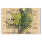 Victorian Music Sheet Watercolor Bird Wallpaper