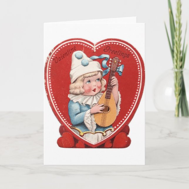 Victorian Musician Valentine's Day Card (Front)