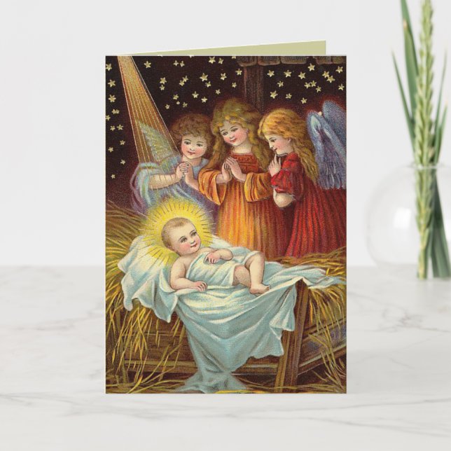 Victorian Nativity Christmas Card (Front)