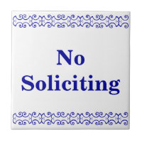 Victorian No Soliciting Sign
