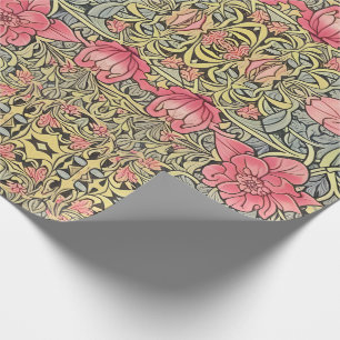 Victorian Noveau Inspired Flower Pattern Design Wrapping Paper