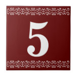 Victorian Number Tile<br><div class="desc">Victorian  Number Tile - white on black with a printer's border</div>