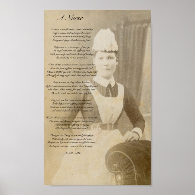 Victorian nurse poem poster (Front)