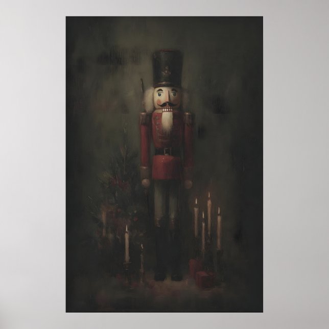 Victorian Nutcracker With Candlelight, Gothic Poster (Front)