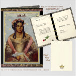 Victorian of Color Foil Greeting Card<br><div class="desc">A beautiful fine art portrait from 1841 of a free woman of color is enhanced and adorned with our gold foil design. All text is fully customizable to leave as is or change to your own personal message. This opens up several options to make this a Valentine / Birthday /...</div>