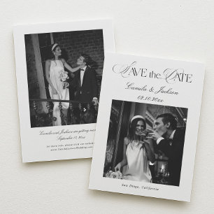 Victorian Old Money Wedding Save the Date Photo Invitation