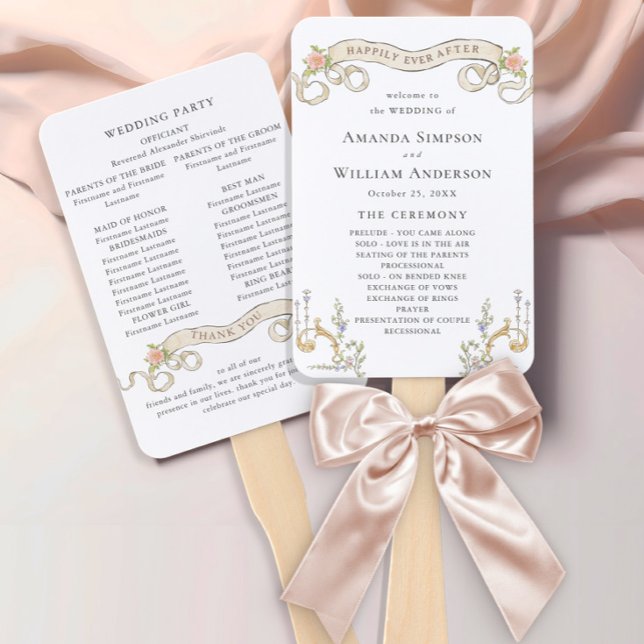 Victorian Ornate Grace Bohemian Wedding Ceremony Hand Fan (Creator Uploaded)