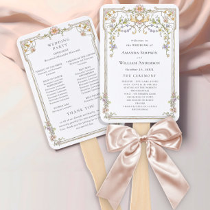 Victorian Ornate Grace Bohemian Wedding Ceremony Hand Fan