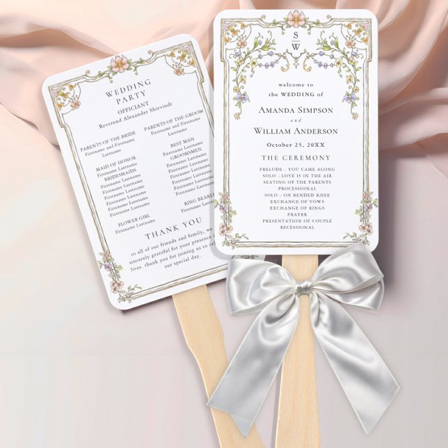Victorian Ornate Grace Bohemian Wedding Ceremony Hand Fan (Creator Uploaded)