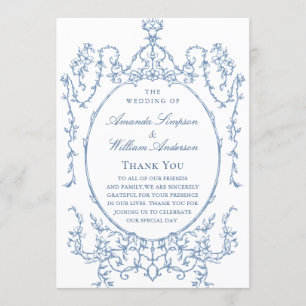 Victorian Ornate Grace Dusty Blue Wedding Ceremony Programme