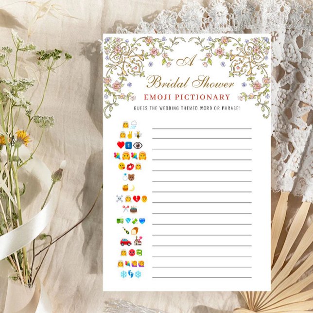 Victorian Ornate Grace Floral Bridal Shower Game (Creator Uploaded)