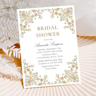 Victorian Ornate Grace Floral Bridal Shower Invitation