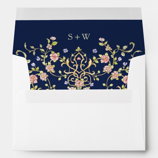 Victorian Ornate Grace Floral Frame Wedding Envelope (Creator Uploaded)