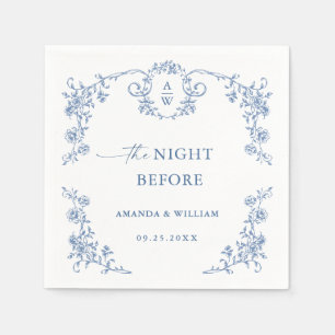 Victorian Ornate Grace Floral Rehearsal Dinner Napkin